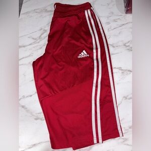 Adidas Kids Scarlet Joggers with White Accents